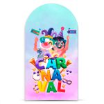 Capa Painel Romano Sublimado Tema Carnaval Kids 