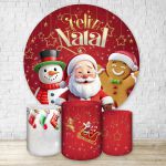 Capa Painel + Trio Capas Cilindros Sublimados Tema Natal 4610