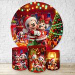 Capa Painel + Trio Capas Cilindros Sublimados Tema Natal 4612