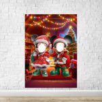 Capa Painel Interativo Para Fotos Vazado Tema Natal 4612