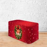 Capa Decorativa para 2 Mesas Quadrada Sublimada Tema Natal Decorações Natalinas 4610