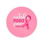 Capa Painel Redondo Sublimados Tema Outubro Rosa 1904