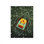 Capa Painel Retangular Sublimado Tema ABC e Foguete 4053