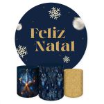 Capa Painel + Trio Capas Cilindros Sublimados Tema Natal 2252