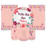 Kit Capa Painel Redondo + 2unid Capa Retangular + Trio Capas Cilindros Tema Dia das Mães 397