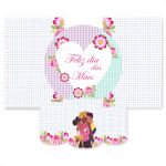 Kit Capa Painel Redondo + 2unid Capa Retangular + Trio Capas Cilindros Tema Dia das Mães 398