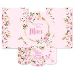 Kit Capa Painel Redondo + 2unid Capa Retangular + Trio Capas Cilindros Tema Dia das Mães 399