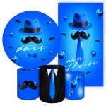 Kit 5 Peças Capa Redonda + Capa Retangular + Trio Capas Cilindros Sublimados Tema Dia dos pais 2045