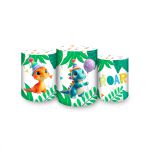 Trio Capas Cilindros Sublimados Tema Festa Dino Baby 2224
