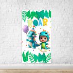 Capa Painel Retangular Sublimado Tema Festa Dino Baby 2224