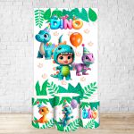 Capa Retangular + Trio Capas Cilindros Sublimados Tema Festa Dino Baby 2226