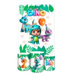 Capa Retangular + Trio Capas Cilindros Sublimados Tema Festa Dino Baby 2226