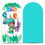 Capa Painel Romano Sublimado Tema Festa Dino Baby 2226