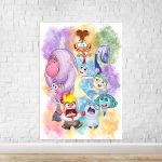 Capa Painel Retangular Sublimado Tema Divertida Mente Aquarelado giz 2042