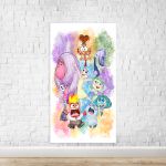 Capa Painel Retangular Sublimado Tema Divertida Mente Aquarelado giz 2042
