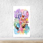 Capa Painel Retangular Sublimado Tema Divertida Mente Aquarelado giz 2043