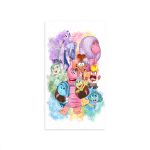 Capa Painel Retangular Sublimado Tema Divertida Mente Aquarelado giz 2043