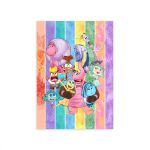 Capa Painel Retangular Sublimado Tema Divertida Mente Aquarelado giz 2044