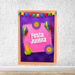 Capa Painel Retangular Sublimado Tema Festa Junina 2665