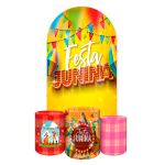 Capa Painel Romano Veste fácil + 3 Capas Cilindros Tema Festa Junina 2661