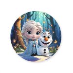 Capa Painel Redondo Sublimados Tema frozen 2705