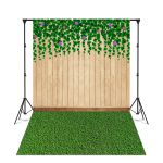 Fundo Fotográfico 3D Sublimado Parede Amadeirada com Flores 4