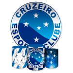 Capa Painel + Trio Capas Cilindros Sublimados Tema Cruzeiro 632