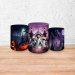 Trio Capas Cilindros Sublimados Tema Halloween 2244