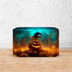 Capa Decorativa para 2 Mesas Quadrada Sublimada Tema Halloween 2245