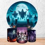 Capa Painel + Trio Capas Cilindros Sublimados Tema Halloween 2244