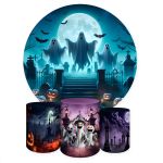 Capa Painel + Trio Capas Cilindros Sublimados Tema Halloween 2244