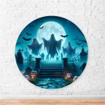 Capa Painel Redondo Sublimados Tema Halloween 2244