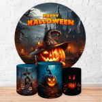 Capa Painel + Trio Capas Cilindros Sublimados Tema Halloween 2246