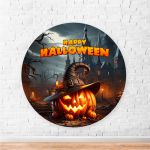 Capa Painel Redondo Sublimados Tema Halloween 2246