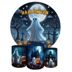 Capa Painel + Trio Capas Cilindros Sublimados Tema Halloween 2247
