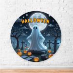 Capa Painel Redondo Sublimados Tema Halloween 2247