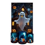 Capa Retangular + Trio Capas Cilindros Sublimados Tema Halloween 2247