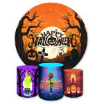 Capa Painel + Trio Capas Cilindros Sublimados Tema Halloween 484