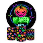 Capa Painel + Trio Capas Cilindros Sublimados Tema Halloween 2096