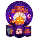 Capa Painel + Trio Capas Cilindros Sublimados Tema Halloween 2100