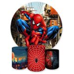 Capa Painel + Trio Capas Cilindros Sublimados Tema Homem Aranha 240