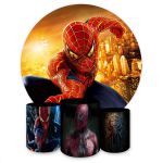 Capa Painel + Trio Capas Cilindros Sublimados Tema Homem Aranha 4002