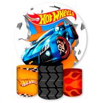 Capa Painel + Trio Capas Cilindros Sublimados Tema Hotwheels 1605