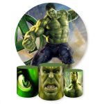 Capa Painel + Trio Capas Cilindros Sublimados Tema Hulk 1320