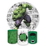 Capa Painel + Trio Capas Cilindros Sublimados Tema Hulk 250