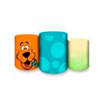 Trio Capas Cilindros Sublimados Tema Scooby doo 1500