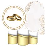 Kit 5 peças Capa Romano Veste Fácil+ Capa Redonda+ Trio Capas Cilindro Sublimados Tema Casamento 4001