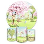 Capa Painel + Trio Capas Cilindros Sublimados Tema Jardim 674