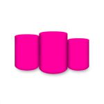 Trio Capas Cilindros Sublimados Tema Liso Rosa Pink 982