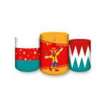 Trio Capas Cilindros Sublimados Tema Circo 17